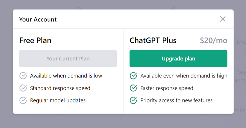ChatGPT does more at a reduced price. Its features provide more applications by greater organised and choices.