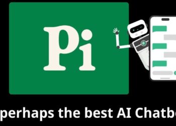 Illustration of a chatbot interface with security shield icon, symbolizing Pi AI privacy and data protection.
