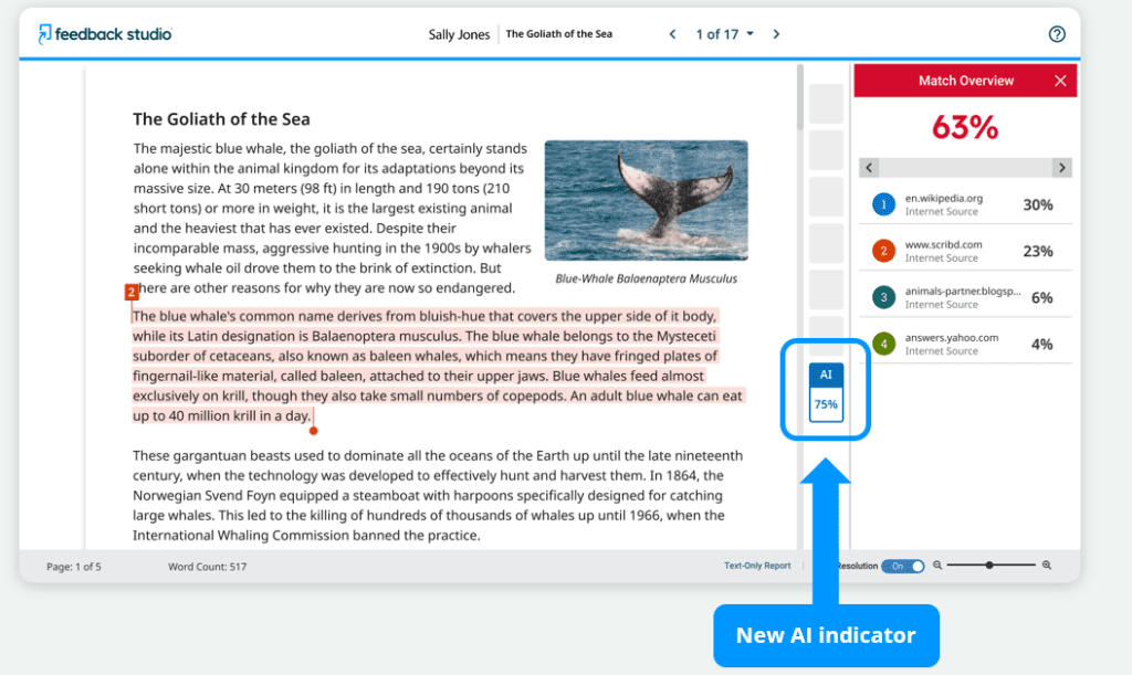 AI Models Detected by Turnitin