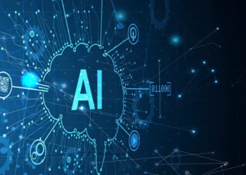 Illustration of AI auditing process showing data flow, compliance checks, and ethical review.