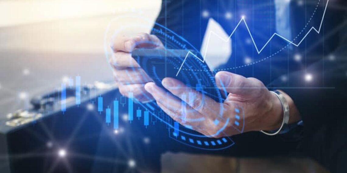 AI in risk management system analyzing financial data on digital dashboards.
