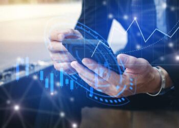 AI in risk management system analyzing financial data on digital dashboards.