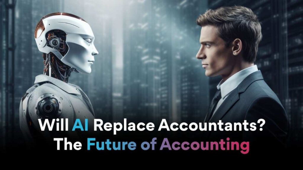 Accountant reviewing financial documents alongside an AI dashboard, highlighting the need for human oversight