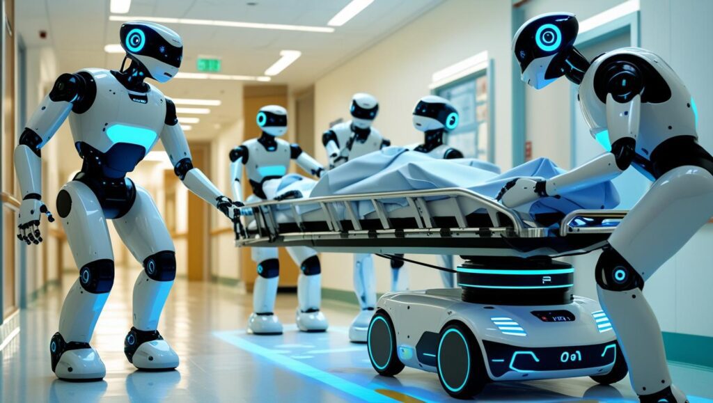 AI-powered robots assist with both emergency rescue and patient recovery