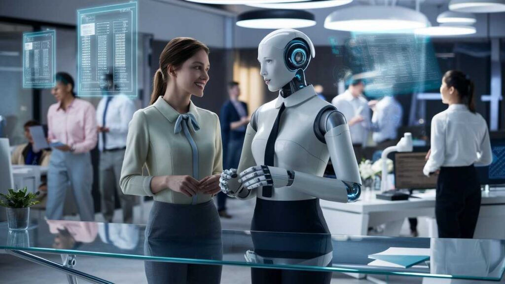Small business owner using agentic AI tools on a laptop to streamline operations in 2025