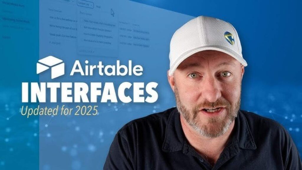 Visual of Airtable Cobuilder showcasing flexible data views and customizable database layouts.