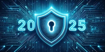 ai cybersecurity system analyzing real-time threats to protect business data in 2025.