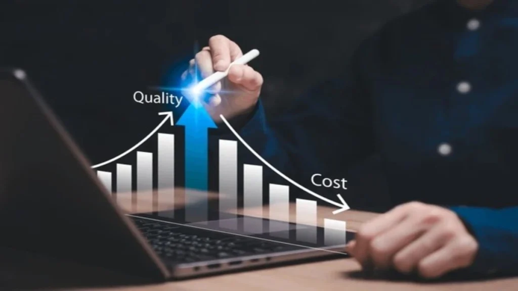 Graph showing improved productivity and cost savings after implementing GenSpark AI in business operations.