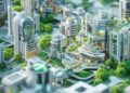 AI-powered smart cities in the USA use advanced restoration and green technologies for sustainable development.