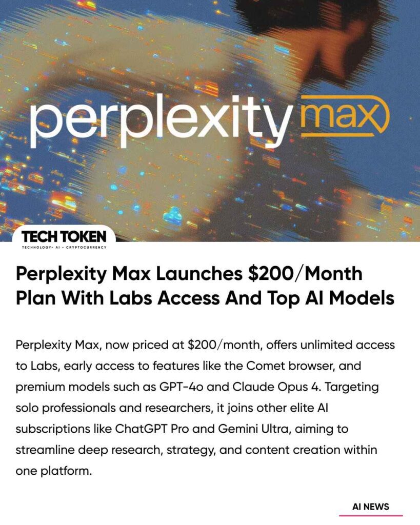 Alongside the Max plan, Perplexity continues to offer its existing subscriptions for a broader user base