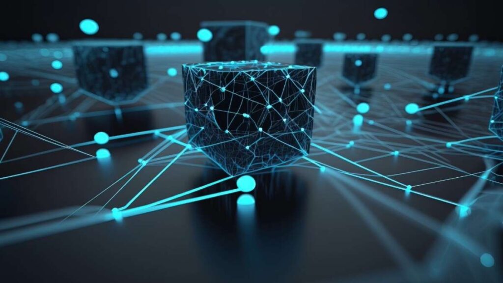 Diagram showing how generative AI models learn patterns from training data to generate new content.