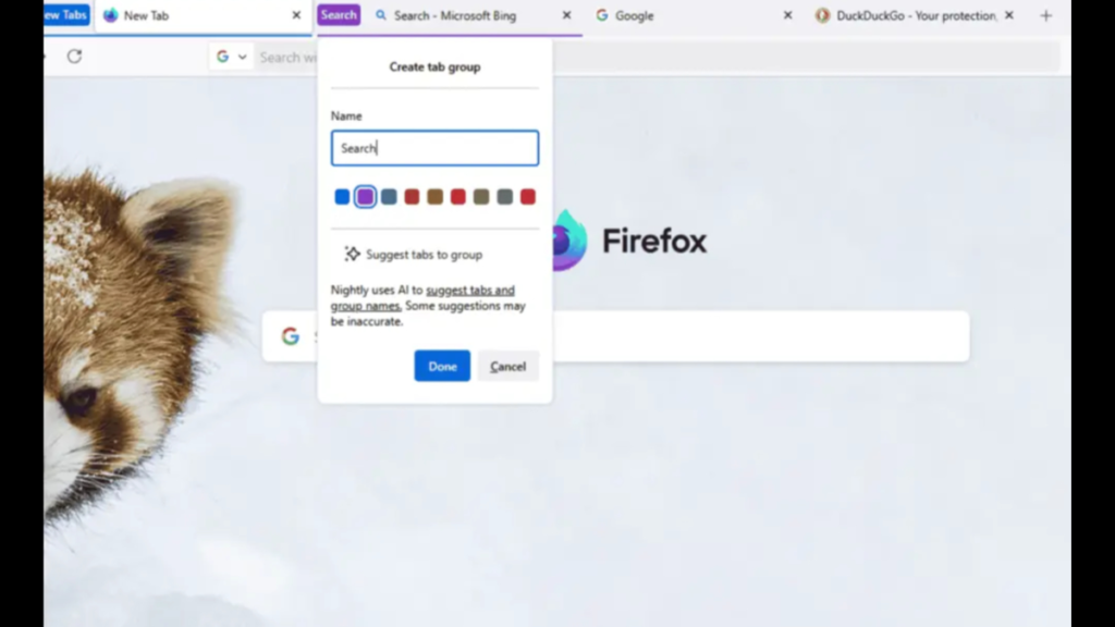 Mozilla’s most notable innovation in Firefox 141 is the integration of local AI to enhance tab group management