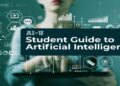 Student using multiple AI Chrome extensions for studying on a laptop with books and notes