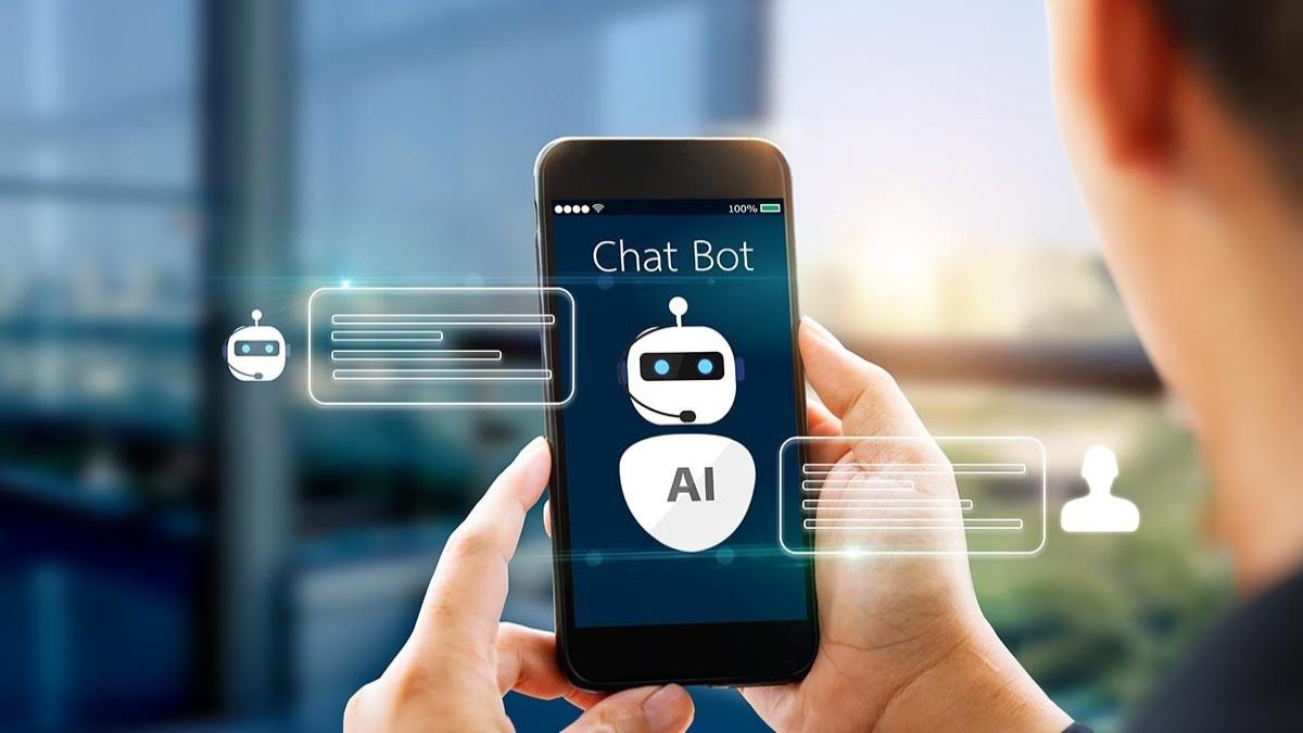 Graphic showing AI chatbot mistakes across industries with icons for healthcare, finance, retail, and user feedback loops.