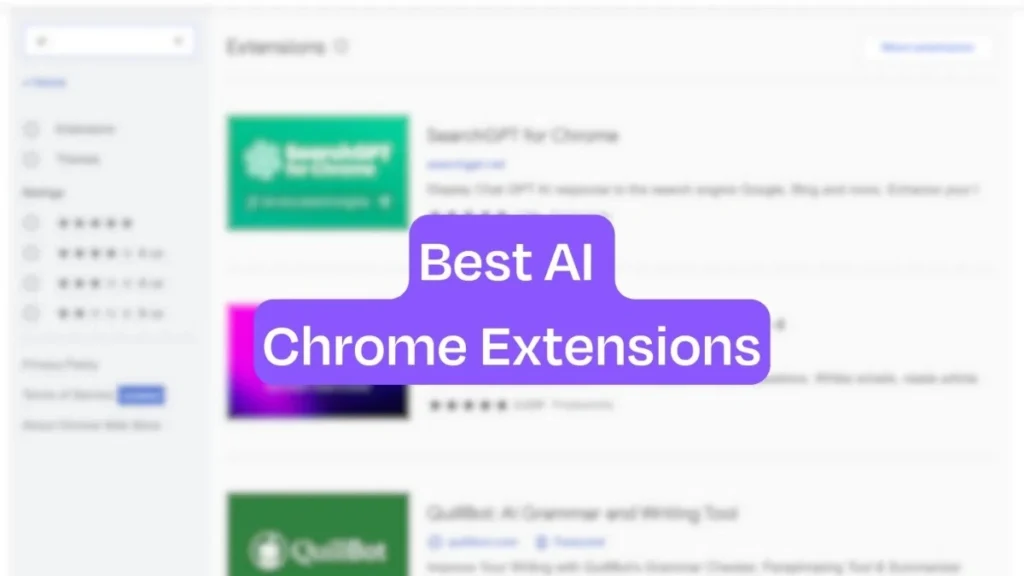 Student comparing AI Chrome extensions for studying on a laptop screen
