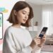 Woman using Google AI Mode to browse outfit suggestions and home decor ideas on her phone.