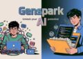 GenSpark AI interface displaying automated workflows, content generation tools, and real-time analytics dashboard for business use.