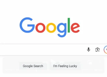 Google homepage showing the new AI Mode button next to the search bar
