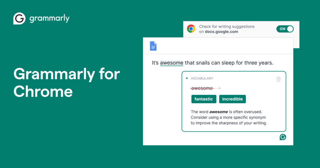 Grammarly as chrome extension