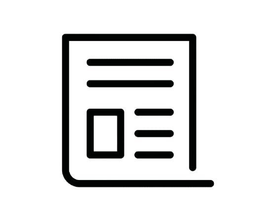 newspaper icon news paper papers press media flyer pamphlet advertisement article tabloid magazine black white outline line shape sign symbol vector removebg preview