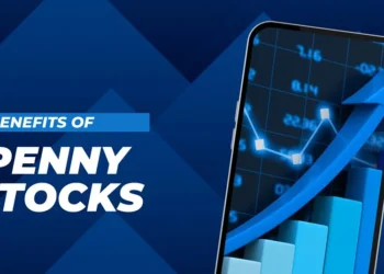 Stock market dashboard showing trending AI penny stocks under $10.