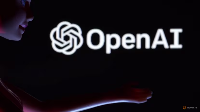 Cloudflare and OpenAI logos on a server rack with AI data flowing globally.