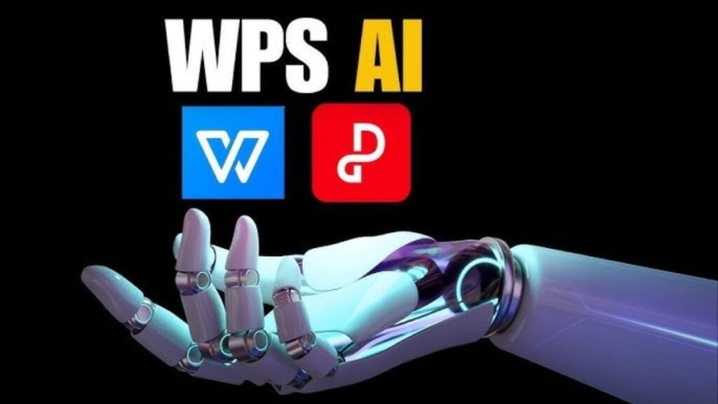 WPS Photos AI editing suite showing features like text remover, background eraser, and photo enhancer