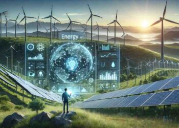 AI technologies converging with renewable energy, smart grids, materials science, and nuclear power to create a sustainable U.S. energy future.