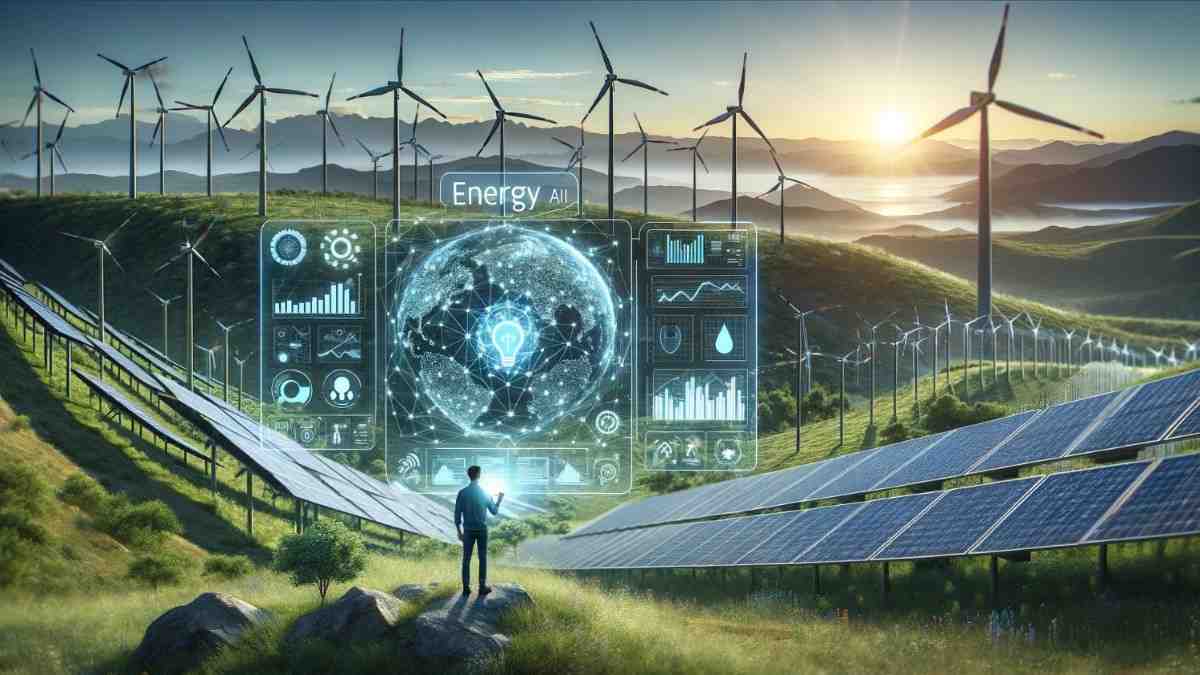 AI technologies converging with renewable energy, smart grids, materials science, and nuclear power to create a sustainable U.S. energy future.