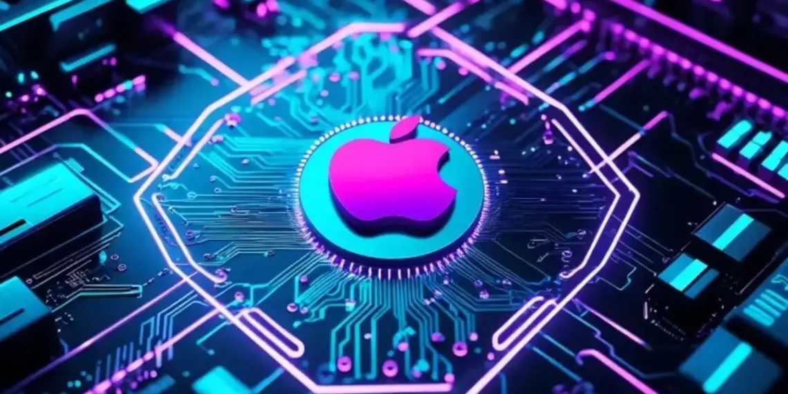 Apple AI answer engine concept visual, symbolizing its challenge to Google Search and ChatGPT with in-house development.