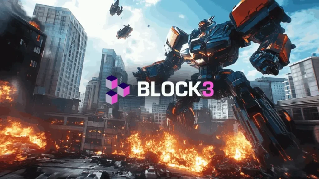 Block3’s AI-powered prompt-to-play engine generating entire gaming worlds from text input.