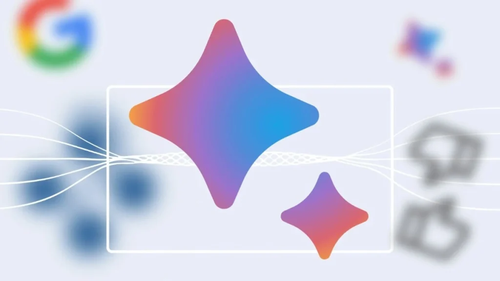 Gemini overlay on Android expanding from a small circle to a full-width pill shape in 2025 update.