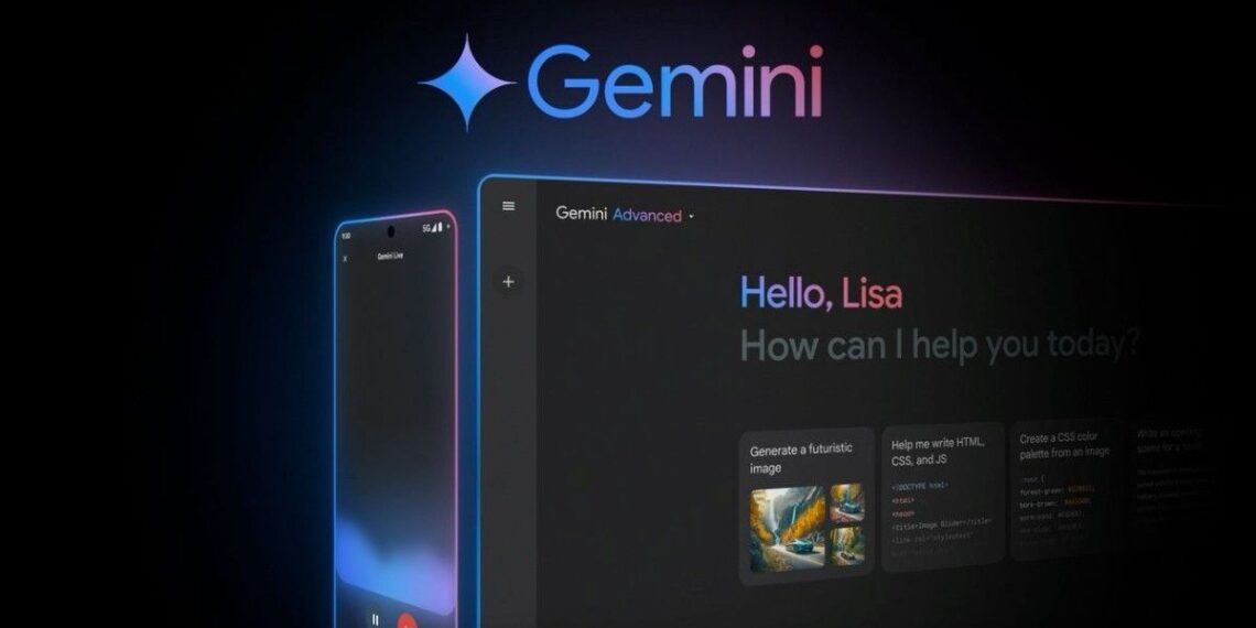 Google Gemini overlay on Android 2025 showing new pill-shaped animation with four-color glow.