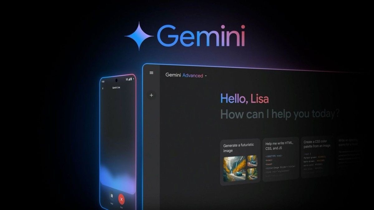 Google Gemini overlay on Android 2025 showing new pill-shaped animation with four-color glow.