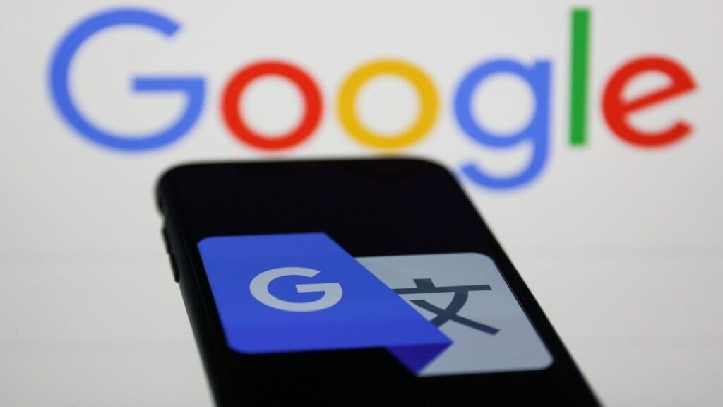 Google Translate app displaying upgraded live translation with real-time conversation support.