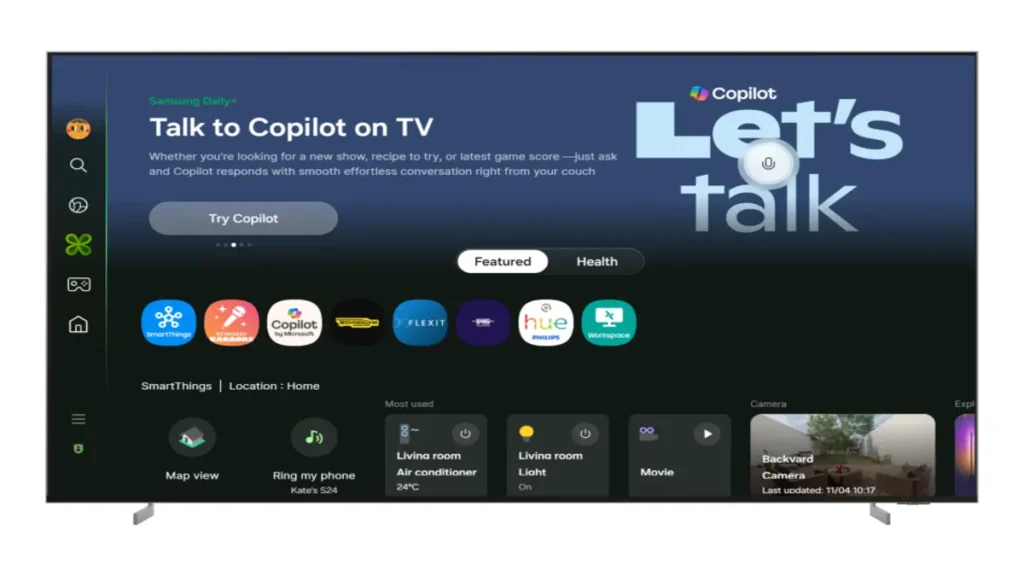 Microsoft Copilot AI Now Available on Samsung 2025 TVs and Monitors