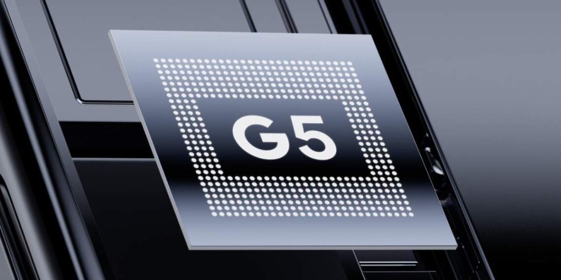 Google Tensor G5 chip powering Pixel 10 with AI speed, gaming power, and camera upgrades.