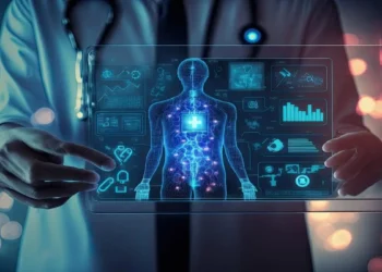 U.S. healthcare professionals using AI tools to improve patient care and hospital efficiency.
