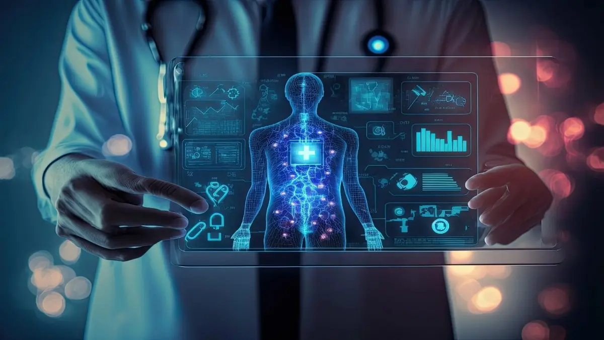 U.S. healthcare professionals using AI tools to improve patient care and hospital efficiency.