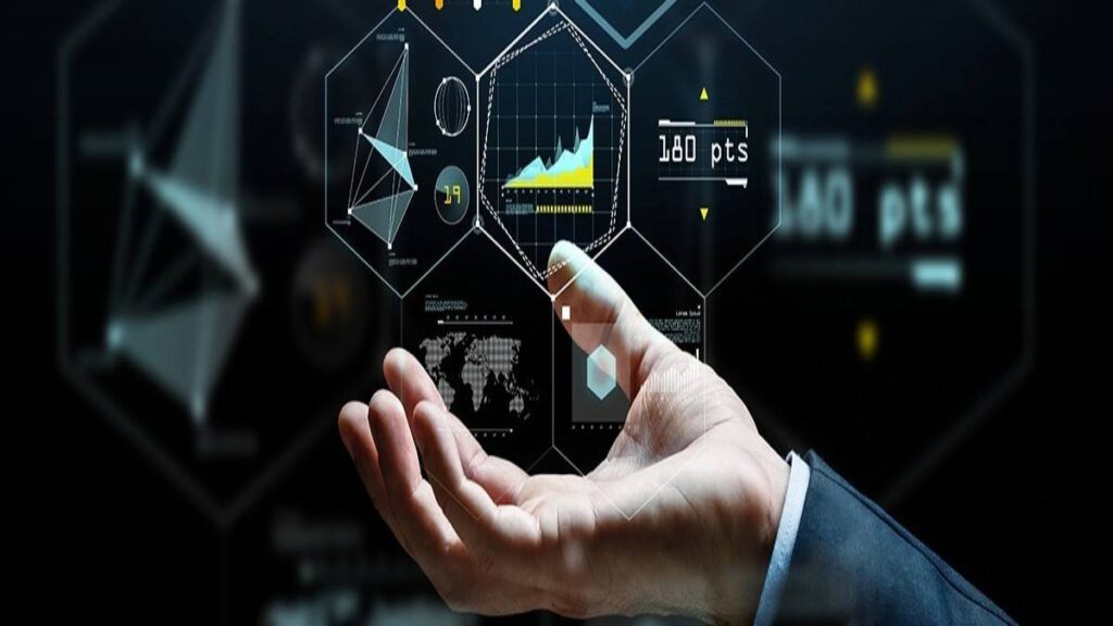 Business team reviewing AI-driven dashboards that show improved forecasting and productivity gains.