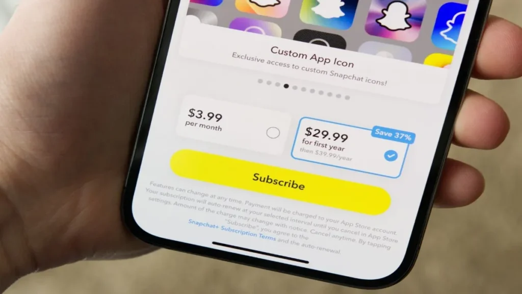 Snapchat Imagine Lens available through Platinum and Lens+ subscription plans.