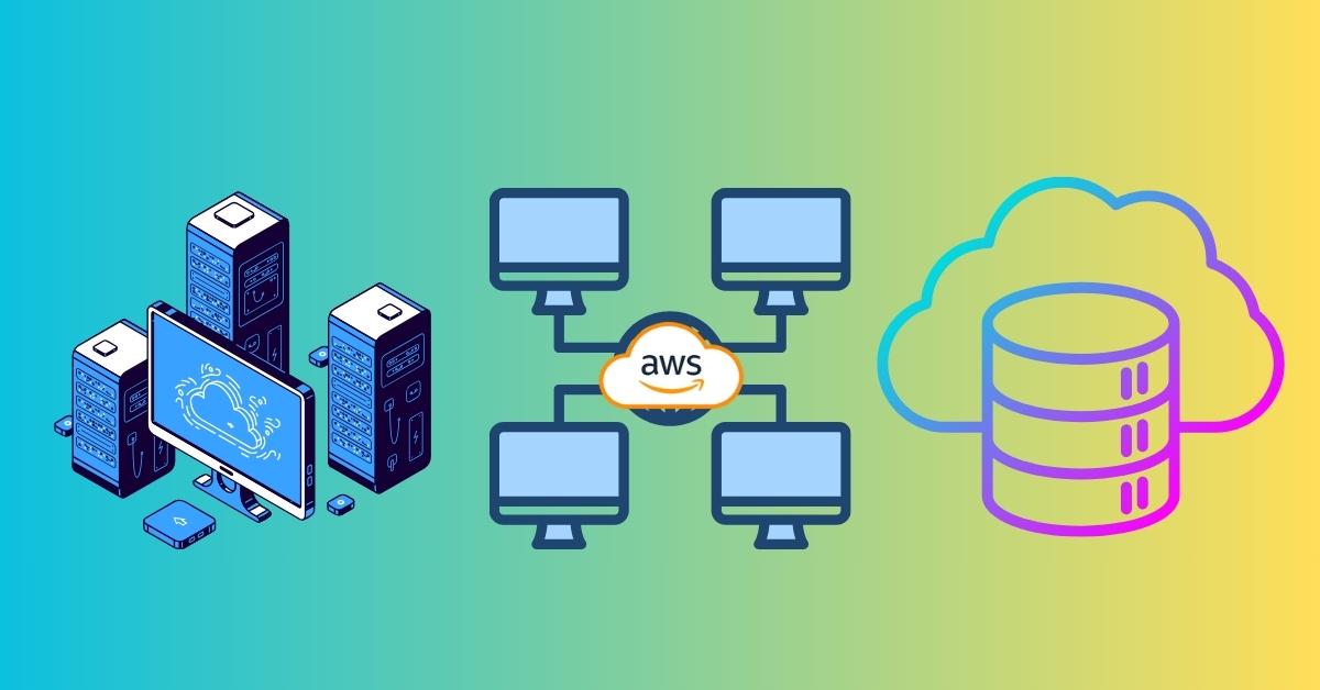 Visual comparison of AWS cloud infrastructure, on-premises data centers, and cloud storage systems
